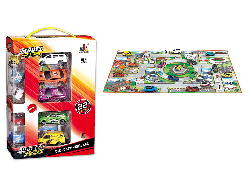 Alloy Cars Map Combination 22PCS