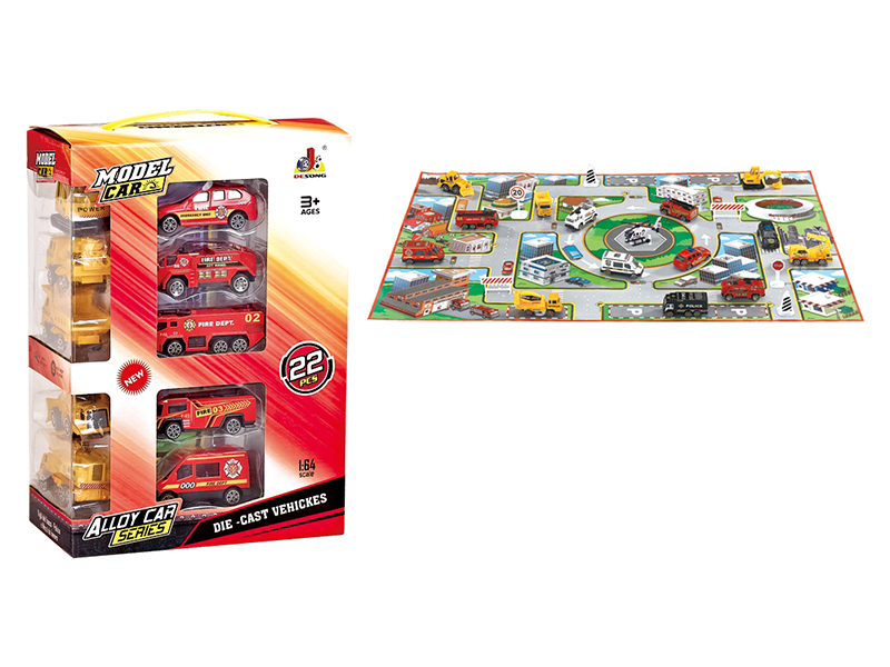 Alloy Cars Map Combination 22PCS
