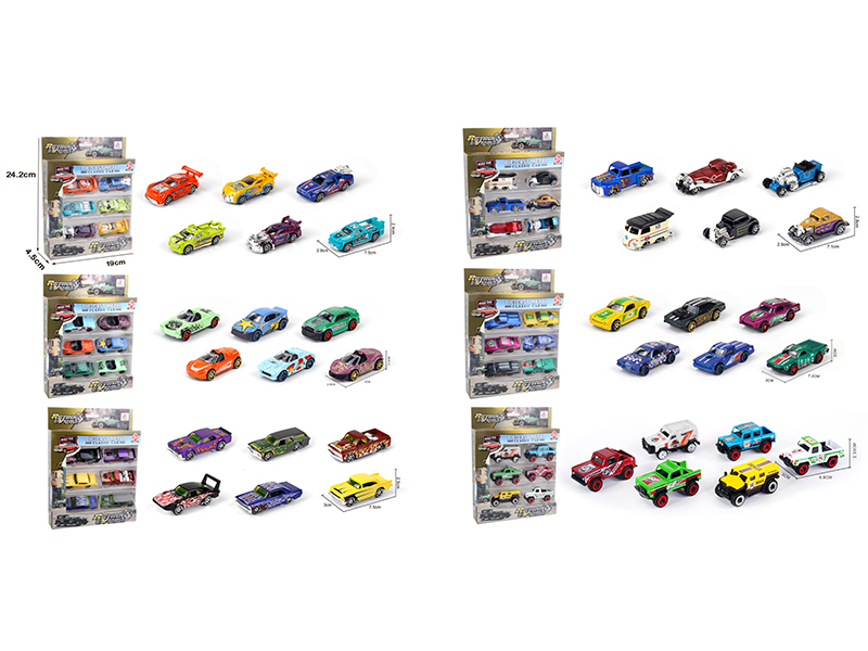 Alloy Vintage Cars 6pcs