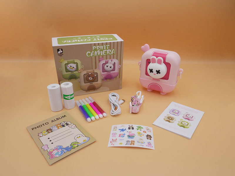 Pink Rabbit Print Camera