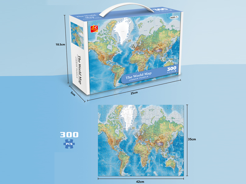 300PCS Puzzle Toy-World Map