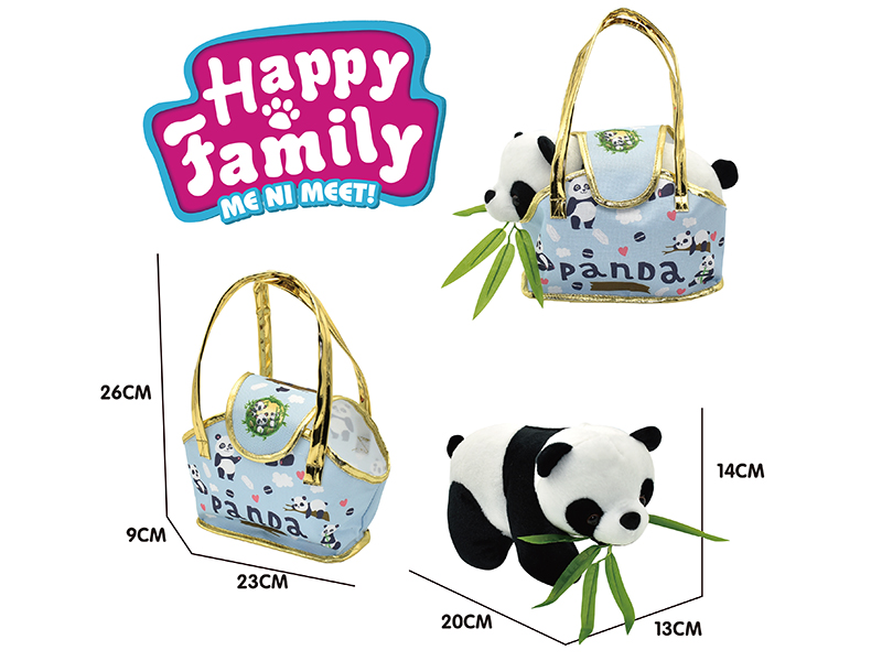 20cm Panda Plush Toy + Handbag