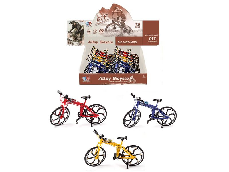 Alloy Folding Bicycle Model(3 Color)12pcs