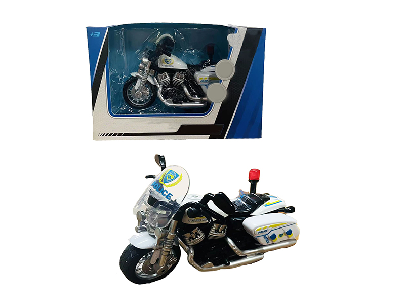 Pull Back Alloy Harley Police Motorcycle With Music