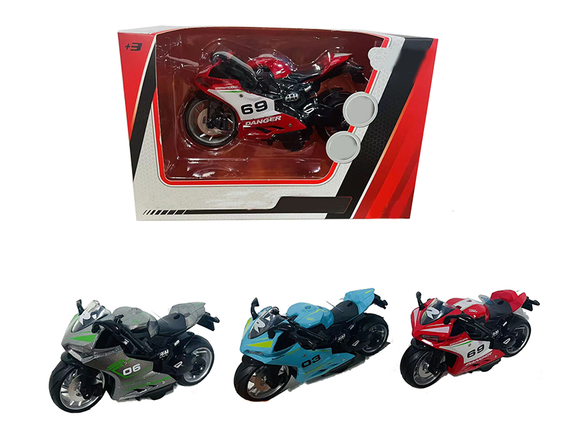 Pull Back Alloy Ducati Motorcycle With Music