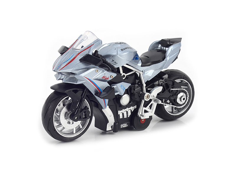 Pull Back Alloy Kawasaki H2R Motorcycle With Music