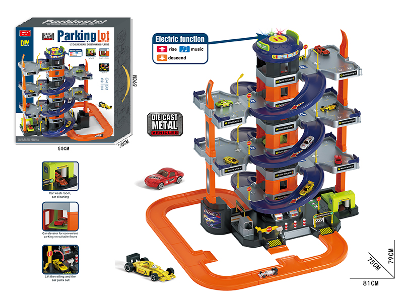 6 Layers Parking Lot With 4 Slide Cars