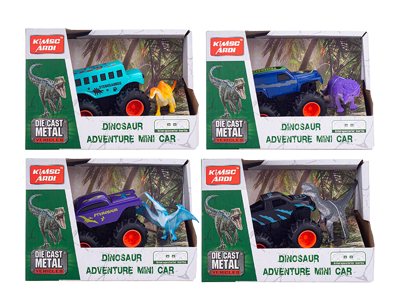 Double Friction Alloy Car With Dinosaur
