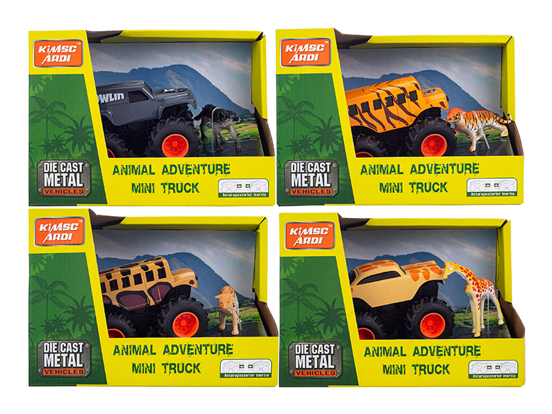 Double Friction Alloy Car With Animal