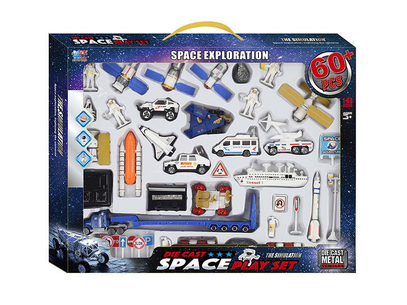 1:64 Alloy Space Play Set 60pcs