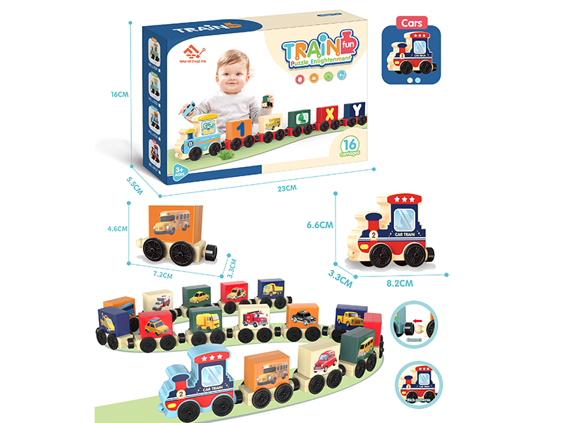 Puzzle Enlightenment Train(Cars,16PCS)