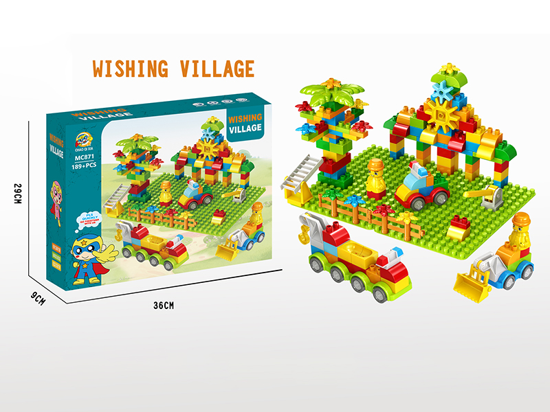 Wishing Village Building Blocks(Large Particle:189PCS + 1 Baseplate)