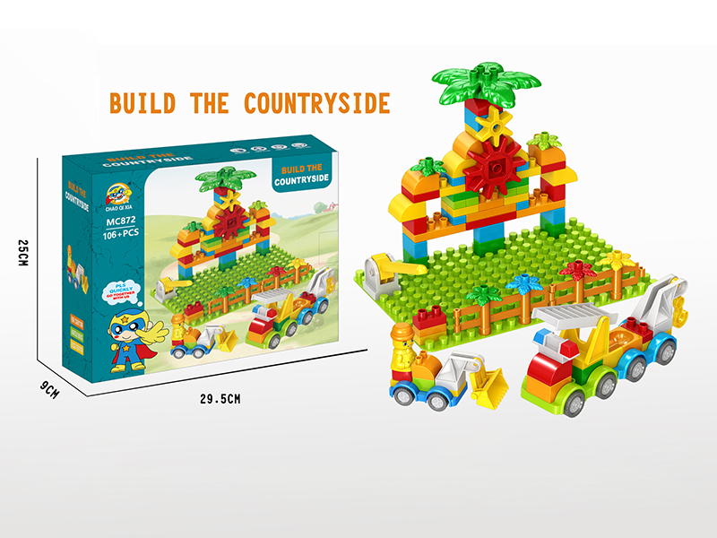 Build The Countryside Building Blocks(Large Particle:106PCS + 1 Baseplate)