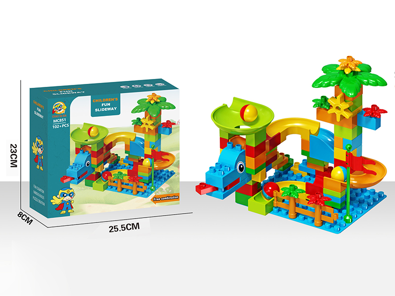 Children's Fun Slideway Building Blocks(Large Particle:102+PCS)