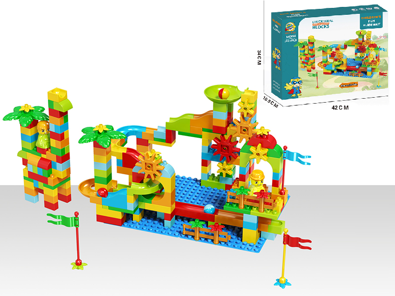 Children's Fun Slideway Building Blocks(Large Particle:282+PCS)