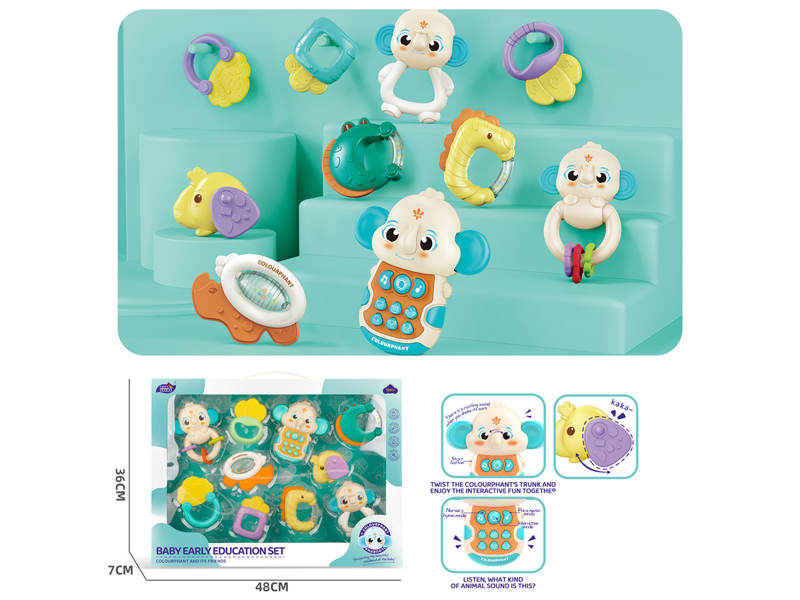 Baby Early Education Series+Phone With Light And Music 10PCS