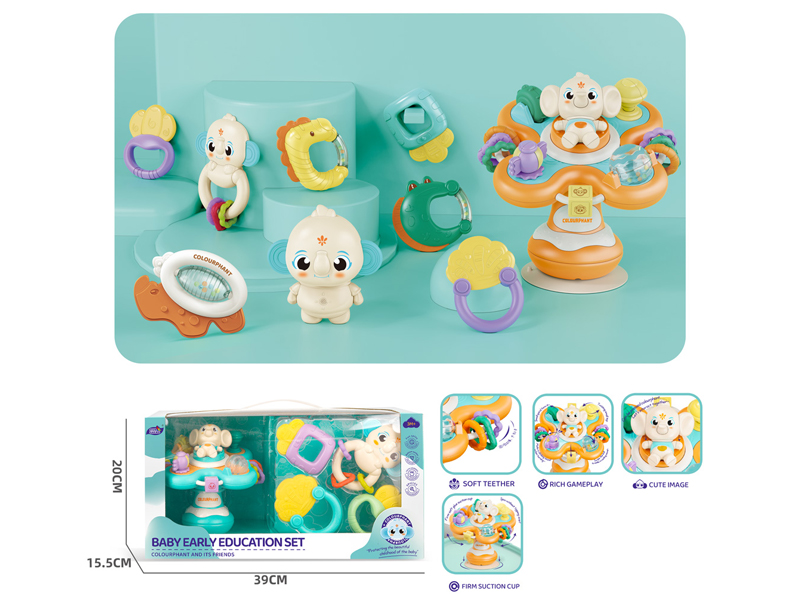 4PCS Baby Gum Hand Rattles Set