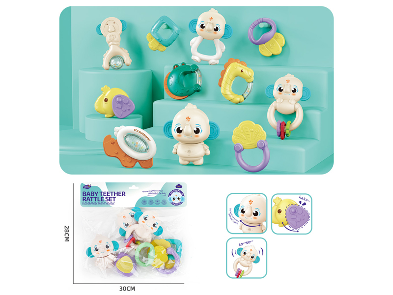 Baby Teether Rattles Set 7PCS