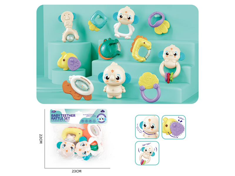 Baby Teether Rattles Set 5PCS