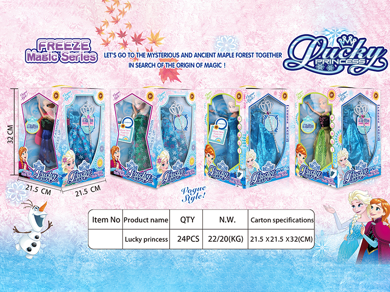 28cm Solid Frozen Princess Doll Dress Up Set