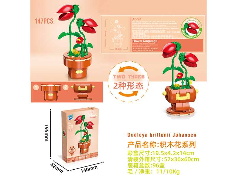 Building Block Flower Serie 147PCS