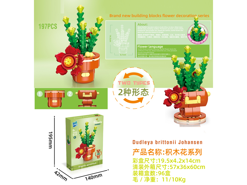 Building Block Flower Serie 197PCS