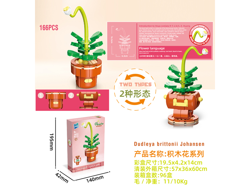 Building Block Flower Serie 166PCS