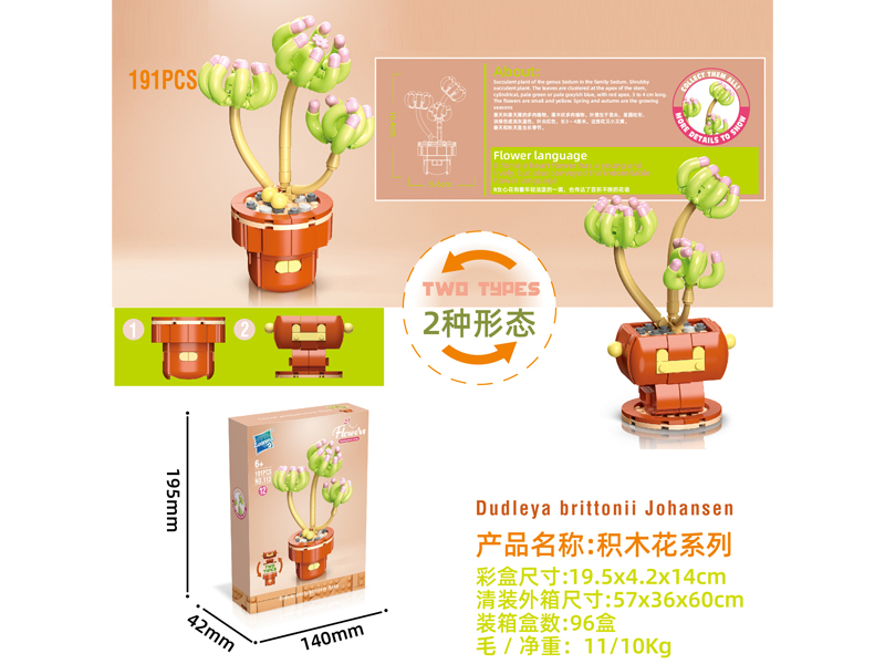 Building Block Flower Serie 191PCS