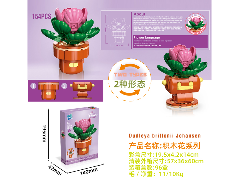 Building Block Flower Serie 154PCS