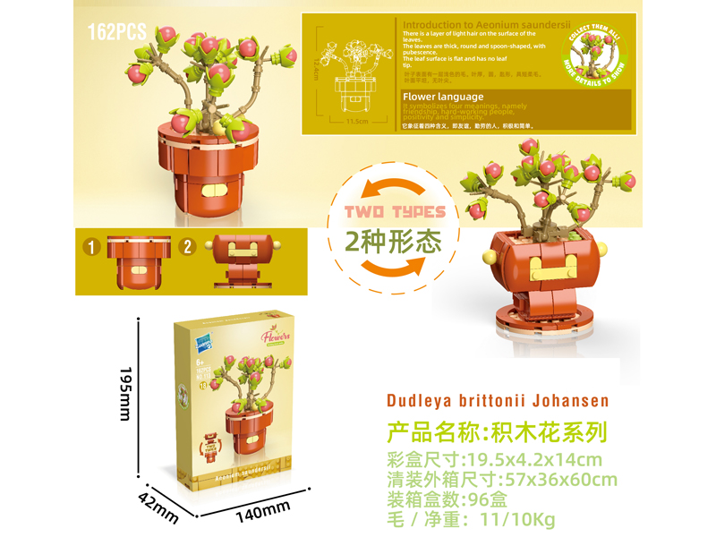 Building Block Flower Serie 162PCS