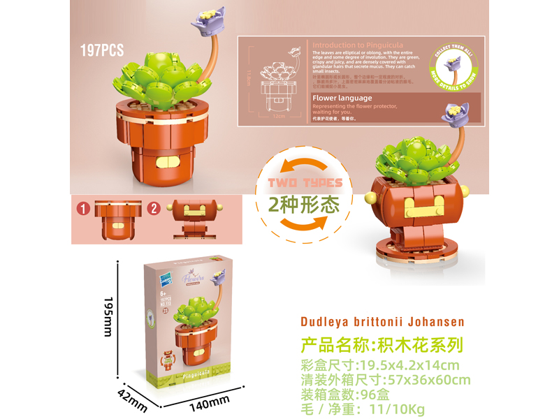 Building Block Flower Serie 197PCS