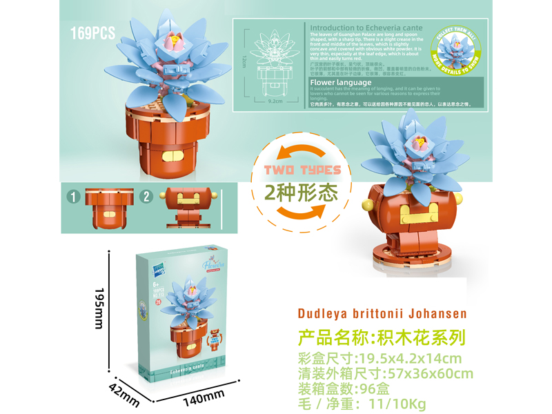 Building Block Flower Serie 169PCS