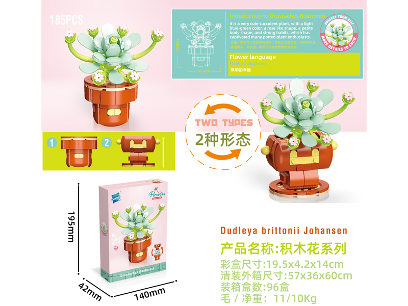 Building Block Flower Serie 185PCS