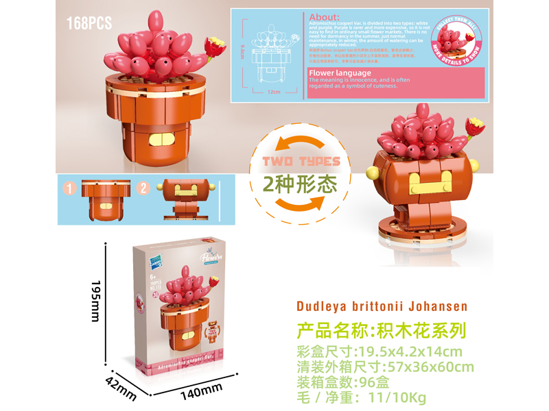 Building Block Flower Serie 168PCS