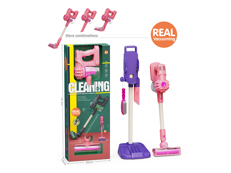 Pink Electric Vacuum Cleaner Set+Hanging Bracket