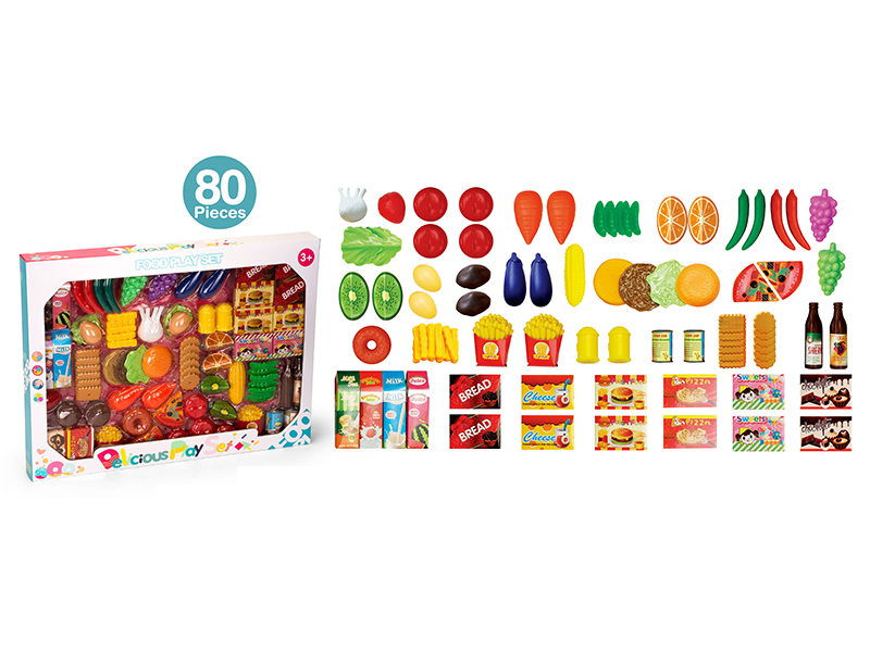 80PCS Food Toy Set