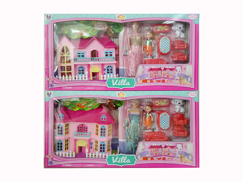 Villa Toys With Lights + Solid Doll