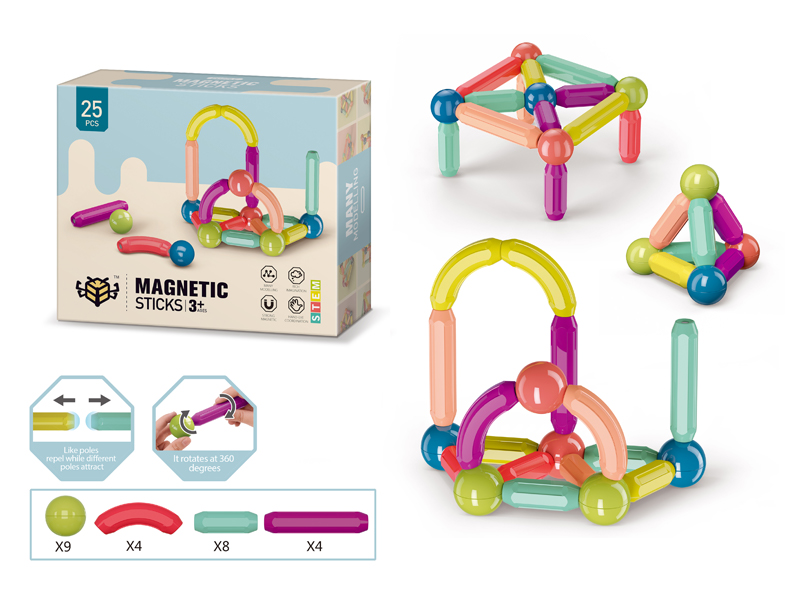 25PCS DIY Magnetic Building Blocks