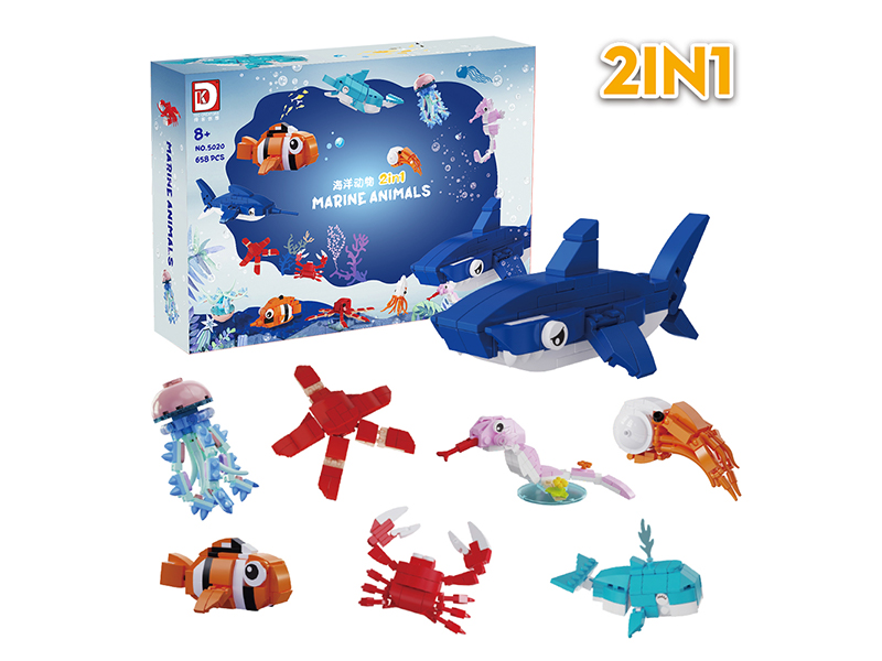 658+PCS Ecological Cylinder Building Block Series