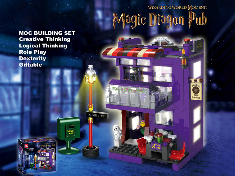 487PCS Building Blocks-Knight Cafe