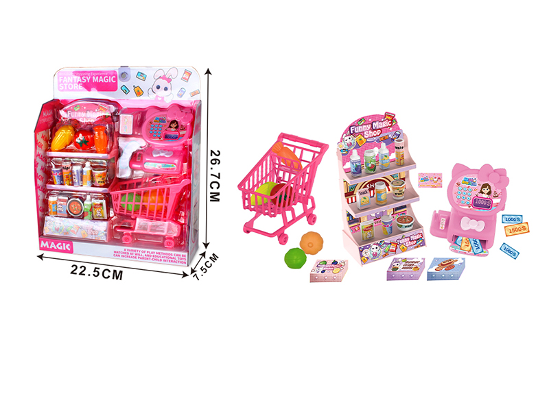 Supermarket Cash Register Set 19pcs