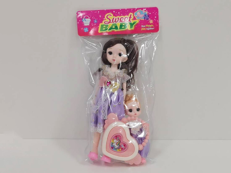 12 Inch Solid Joint Doll + 6 Inch Doll