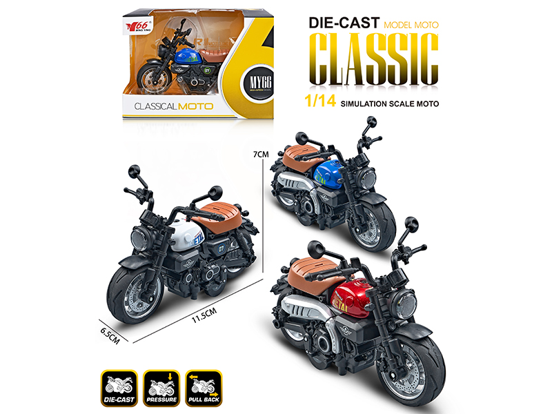 1:14 Alloy Pull Back Honda Monkey Motorcycle