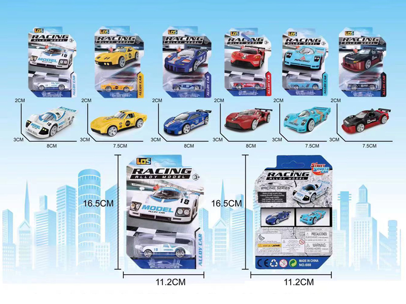 1:64 Slide Alloy Racing Car