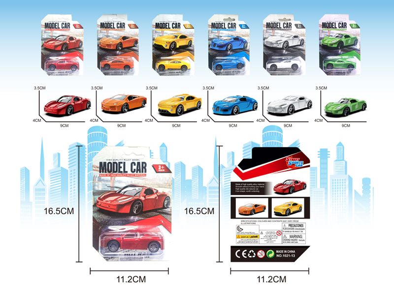 1:60 Pull Back Alloy Super Sports Car