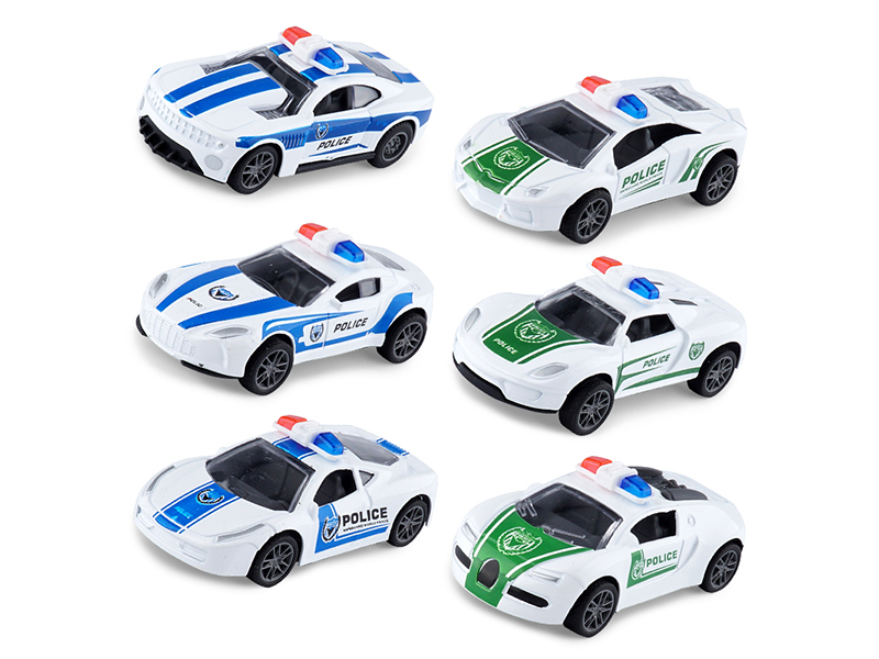 1:60 Pull Back Police Super Sports Car