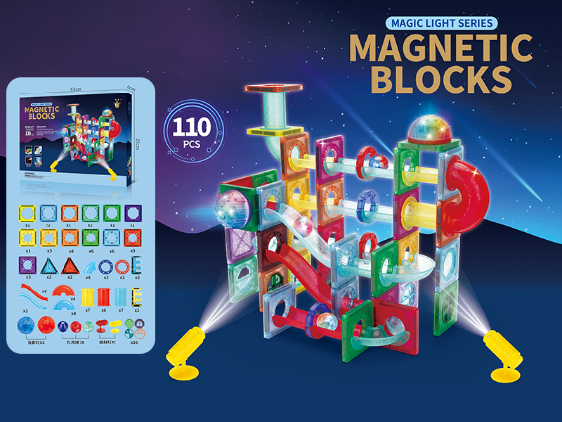 Pipeline Park Magnetic Building Blocks With Lights 110pcs