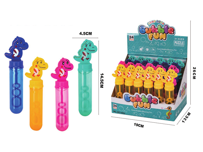 Cartoon Dinosaur Bubble Sticks 24pcs