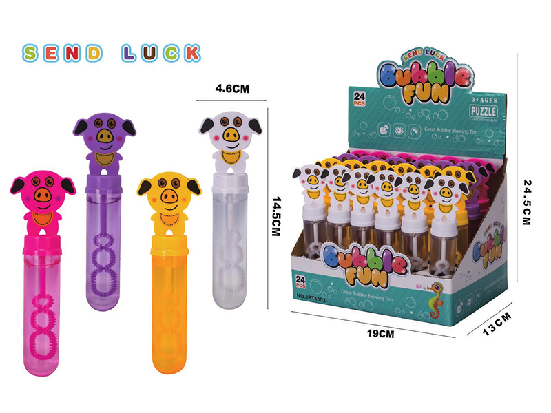 Cartoon Pig Bubble Sticks 24pcs