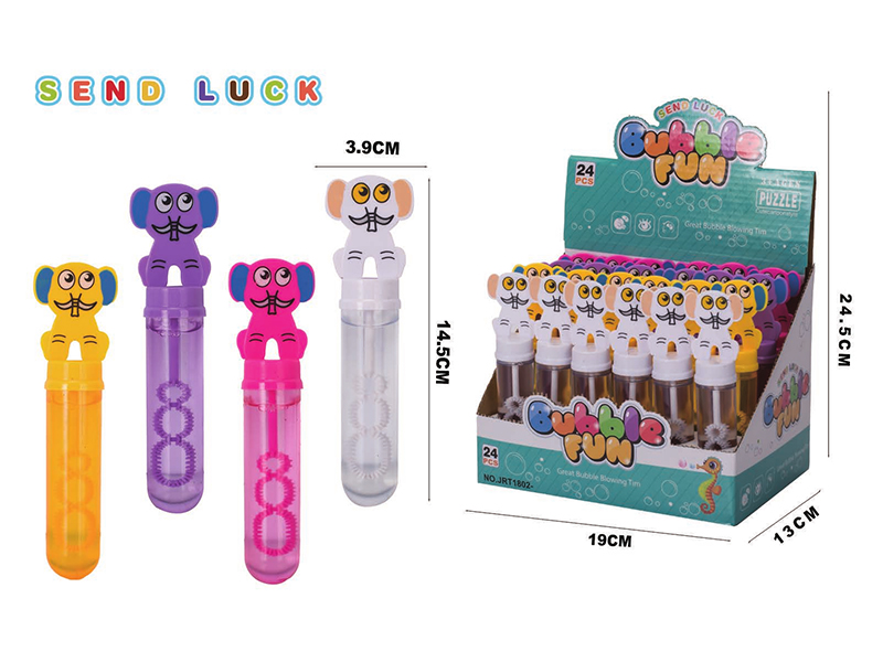 Cartoon Elephant Bubble Sticks 24pcs